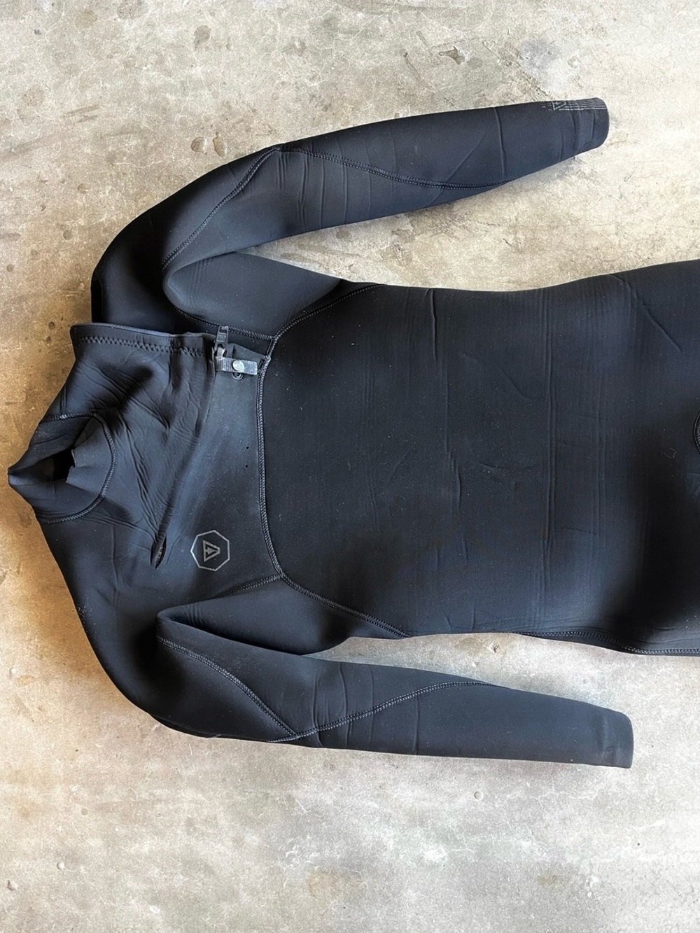 VISSLA 7 Seas Men's Full Chest Zip Wetsuit Medium Black